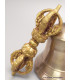 Cloche tibétaine bouddhiste Haute Qualité bronze 18 cm Cloches et dorjé tibétains CTHQ3