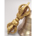 Cloche tibétaine bouddhiste Haute Qualité bronze 18 cm Cloches et dorjé tibétains CTHQ3