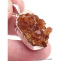 Bijou pendentif Citrine druze miel foncé serti clos Bijoux en Citrine LAM9.4