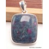 Pendentif Rubis sur Cyanite rectangulaire (rare) Bijoux en Rubis sur Cyanite LAM8.4