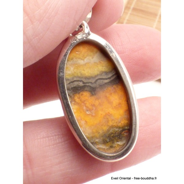 Pendentif oval en Jaspe Bourdon indonésien Bijoux en Jaspe Bourdon LAM16.6