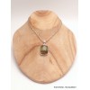 Pendentif Fluorite arc-en-ciel rayée vert jaune Bijoux en Fluorite LAM17.3