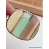Pendentif Fluorite arc-en-ciel rayée vert jaune Bijoux en Fluorite LAM17.3