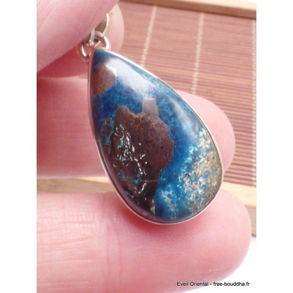 Bijou Pendentif Shattuckite bleu rouge Pendentifs pierres naturelles LAM12.6