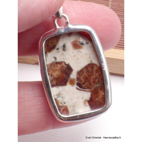 Pendentif Grenat Spessartine rectangulaire Pendentifs pierres naturelles LAM15.4