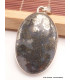 Rare Pendentif Pyrite sur Agate oval Pendentifs pierres naturelles LAM2.3