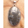 Rare Pendentif Pyrite sur Agate oval Pendentifs pierres naturelles LAM2.3