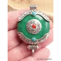 Pendentif tibétain pierre fantaisie - Pendentifs tibétains bouddhistes