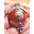 Pendentif tibétain pierre fantaisie - Pendentifs tibétains bouddhistes