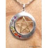 Pendentif Pentagramme et pierres Chakras Pendentifs pierres naturelles BEE63