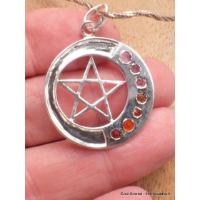 Pendentif Pentagramme et pierres Chakras Pendentifs pierres naturelles BEE63