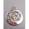 Pendentif Pentagramme et pierres Chakras Pendentifs pierres naturelles BEE63