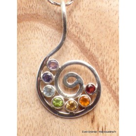 Pendentif 7 Chakras chokurei Bijoux en Pierres Fines DA23