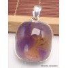 Gros Pendentif Amétrine naturelle carré Bijoux en Amétrine AW45.3