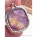 Gros Pendentif Amétrine naturelle carré Bijoux en Amétrine AW45.3