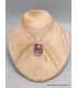 Gros Pendentif Amétrine naturelle carré Bijoux en Amétrine AW45.3