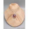 Gros Pendentif Amétrine naturelle carré Bijoux en Amétrine AW45.3