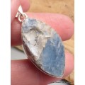 Bijou Pendentif Cyanite bleue paraiba brute marquise Pendentifs pierres naturelles LAM21.2