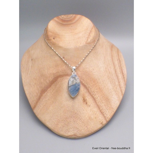 Bijou Pendentif Cyanite bleue paraiba brute marquise Pendentifs pierres naturelles LAM21.2