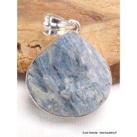 Bijou Pendentif Cyanite bleue brute forme goutte Pendentifs pierres naturelles LAM21.3