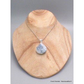 Bijou Pendentif Cyanite bleue brute forme goutte Bijoux en Cyanite Bleue LAM21.3