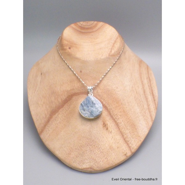 Bijou Pendentif Cyanite bleue brute forme goutte Pendentifs pierres naturelles LAM21.3