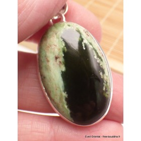 Pendentif Calcédoine Chrome oval Pendentifs pierres naturelles YM63