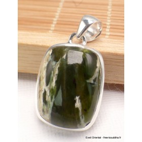 Pendentif Calcédoine Chrome rectangulaire Pendentifs pierres naturelles YM63.1