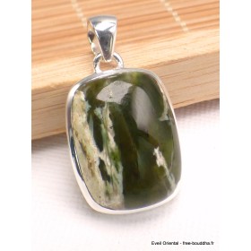 Pendentif Calcédoine Chrome rectangulaire Pendentifs pierres naturelles YM63.1