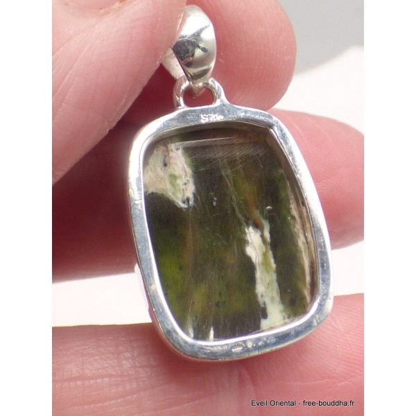 Pendentif Calcédoine Chrome rectangulaire Pendentifs pierres naturelles YM63.1