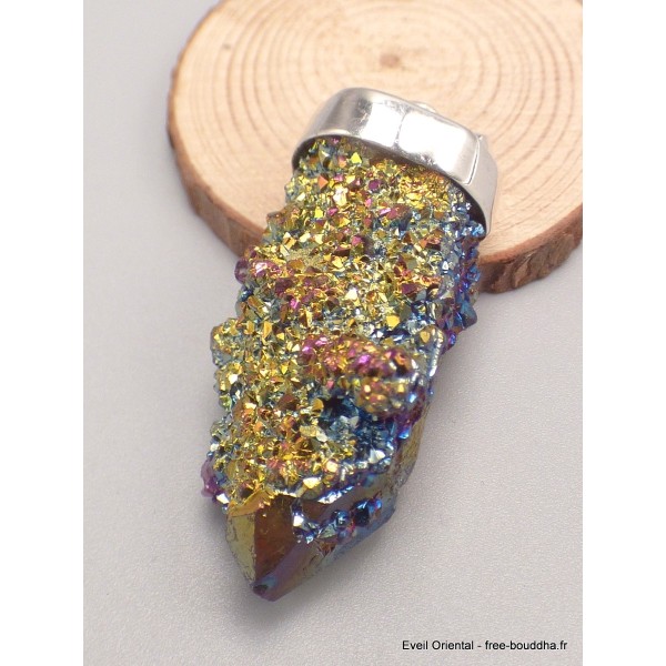 Pendentif argent Cristal aura Pendentifs pierres naturelles LAM29.1