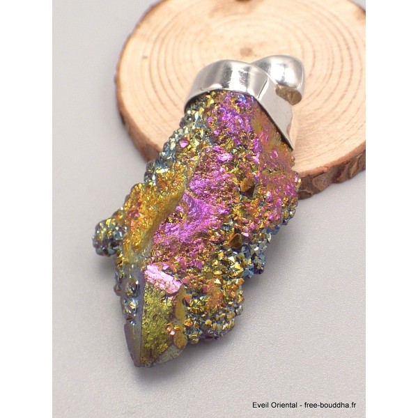 Pendentif argent Cristal aura Pendentifs pierres naturelles LAM29.1