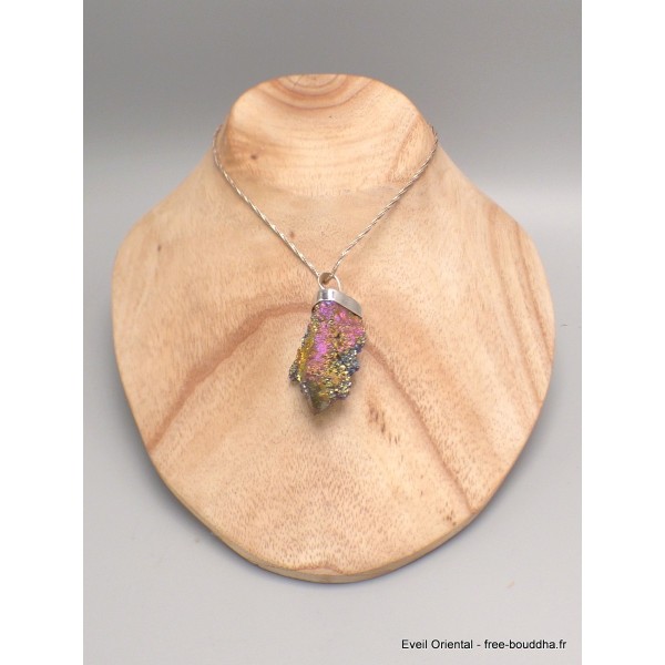 Pendentif argent Cristal aura Pendentifs pierres naturelles LAM29.1