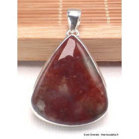 Pendentif Agate mousse du Texas triangulaire Pendentifs pierres naturelles LAM26.3