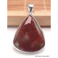 Pendentif Agate mousse du Texas triangulaire - Bijoux en Agate