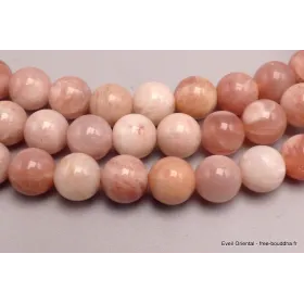 Mala tibétain Pierre de lune pêche - Mala tibétain 108 perles