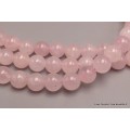 Mala tibétain pierre Quartz Rose Mala tibétain 108 perles MADP9