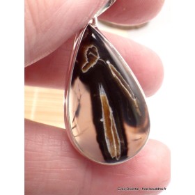 Pendentif goutte en Agate Tubulaire Pendentifs pierres naturelles YM64