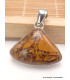 Pendentif Jaspe Coquina triangulaire Pendentifs pierres naturelles YM65