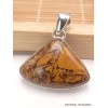 Pendentif Jaspe Coquina triangulaire Pendentifs pierres naturelles YM65