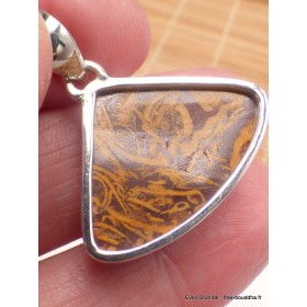 Pendentif Jaspe Coquina triangulaire Pendentifs pierres naturelles YM65