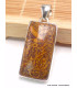 Pendentif Marium Jaspe Coquina rectangulaire Bijoux en Marium Jaspe Coquina YM65.1