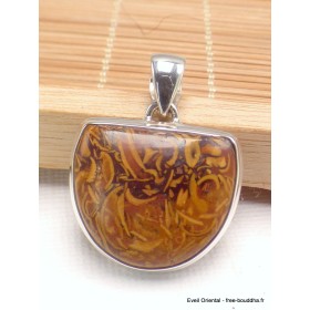 Pendentif Marium Jaspe Coquina semi-oval Bijoux en Marium Jaspe Coquina YM65.2