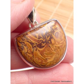 Pendentif Marium Jaspe Coquina semi-oval Bijoux en Marium Jaspe Coquina YM65.2