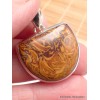 Pendentif Marium Jaspe Coquina semi-oval Bijoux en Marium Jaspe Coquina YM65.2