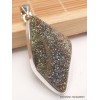 Pendentif argent Pyrite arc-en-ciel asymétrique Bijoux en Pyrite arc-en-ciel YM66