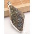 Pendentif argent Pyrite arc-en-ciel asymétrique Bijoux en Pyrite arc-en-ciel YM66