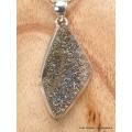 Pendentif argent Pyrite arc-en-ciel asymétrique Bijoux en Pyrite arc-en-ciel YM66