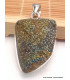 Gros Pendentif argent Pyrite arc-en-ciel asymétrique Bijoux en Pyrite arc-en-ciel YM66.1