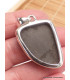 Gros Pendentif argent Pyrite arc-en-ciel asymétrique Bijoux en Pyrite arc-en-ciel YM66.1